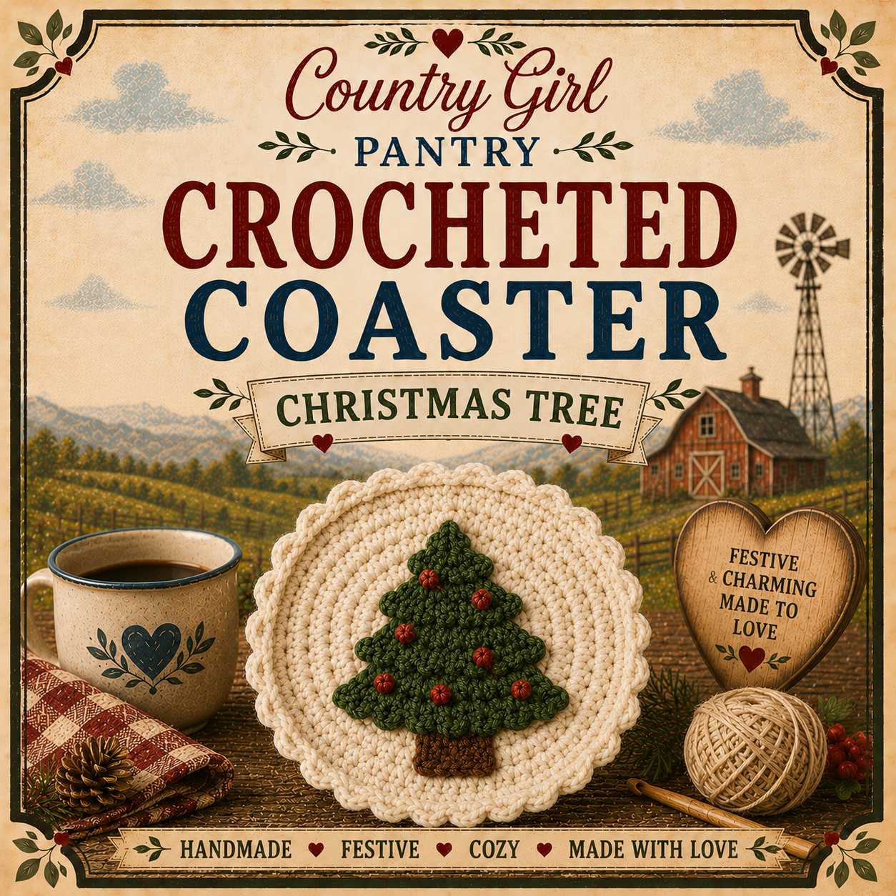 Coaster - Christmas Tree W/O Star