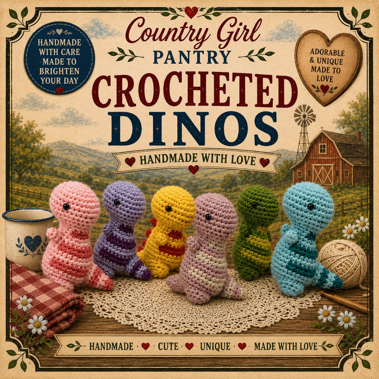 Crocheted Dinos