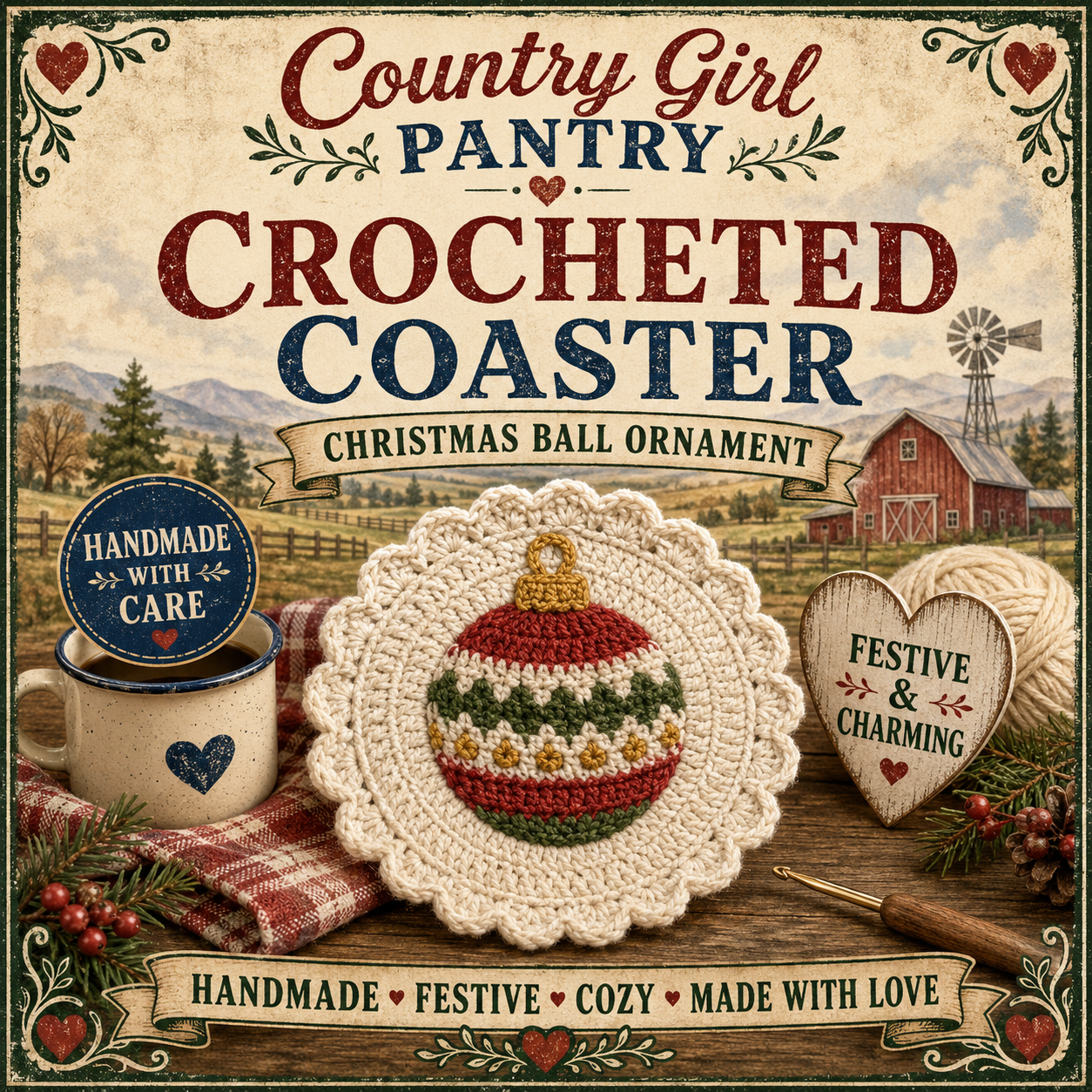 Coaster - Christmas Ornament